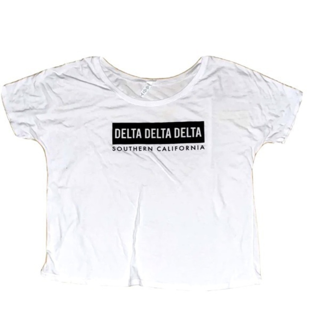 Sorority Chapter DDD Delta delta delta Southern California T-shirt white size M
